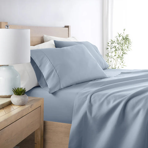 4-Piece Double Brushed Solidv Microfiber Sheets